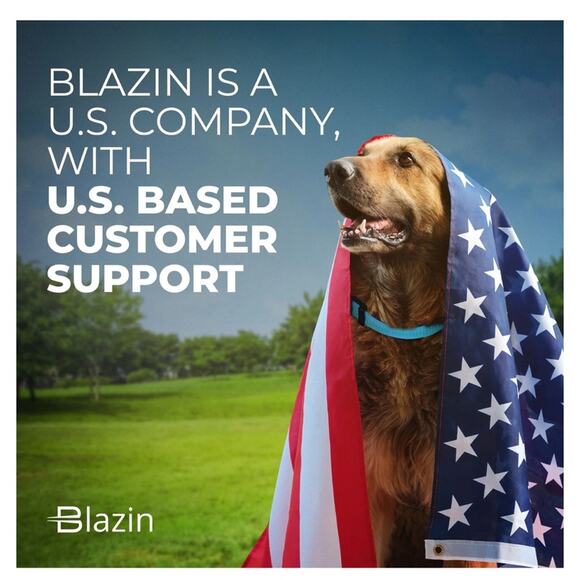 Blazin Reflective Small Dog Collar- Brilliant Blue - Picture 6 of 6